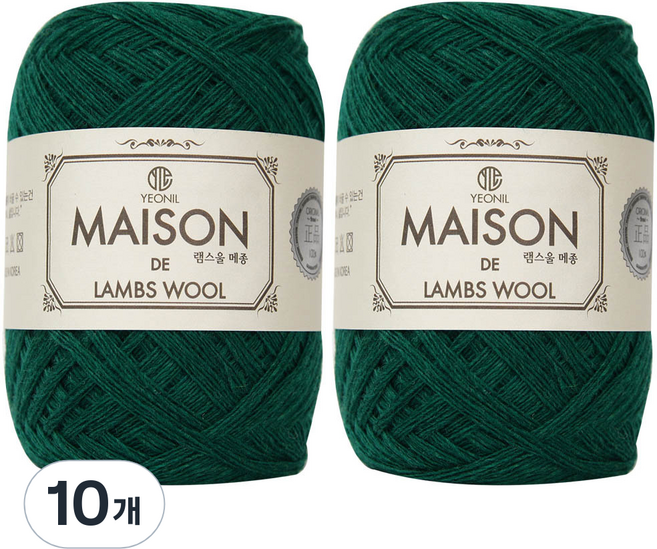 YEONIL 羊毛針織線 10入, 29號 Deep Green, 10捆