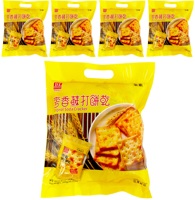 安堡 麥香蘇打餅乾, 300g, 5袋
