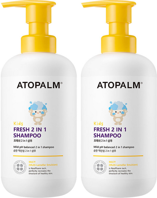 아토팜 아동용 프레쉬 2 IN 1 샴푸, 460ml, 2개