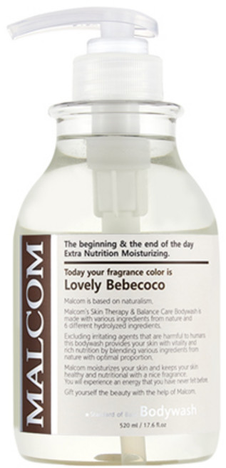 MALCOM 瑪律科姆 滋養保濕沐浴露 Lovely Bebecoco, 520ml, 1瓶