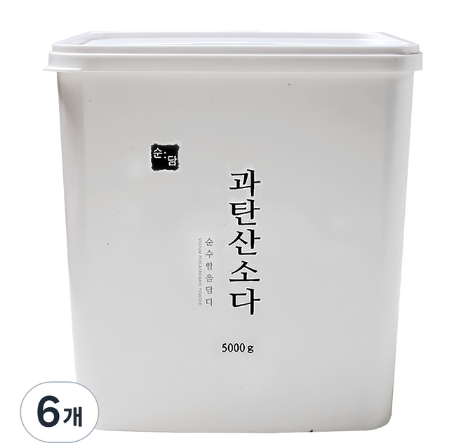 순담 과탄산소다 세정제, 5kg, 6개