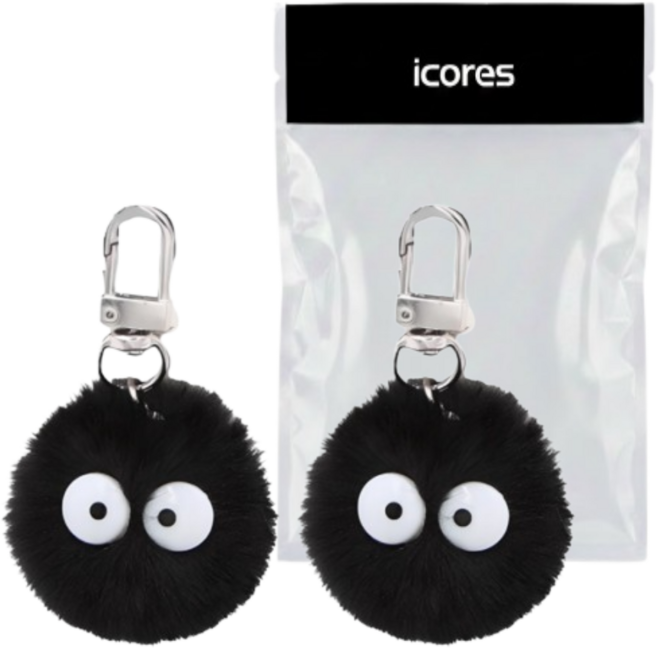 아이코어스 먼지 키링, 혼합색상, 2개