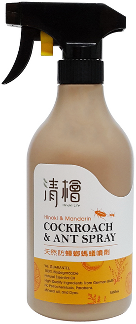 Hinoki Life 清檜 天然防蟑螂螞蟻噴劑, 500ml, 1瓶