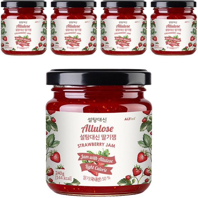 알티스트 설탕대신 딸기잼, 240g, 5개