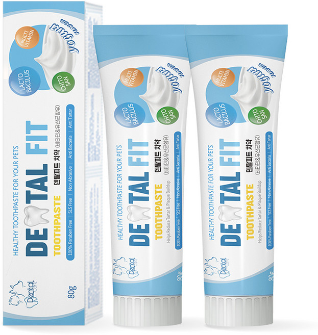 덴탈핏 반려동물 치약, 80g, 2개
