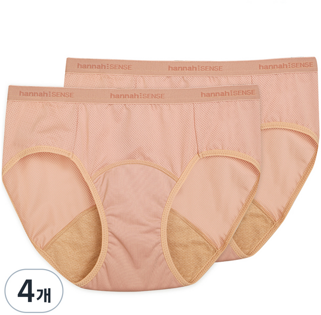 한나센스 미디데일리생리팬티 베이지, XS, 1개입, 4개