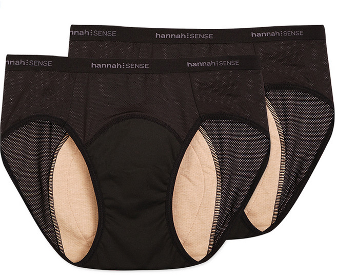 한나센스미디나이트생리팬티 블랙 S, 소형, 1개입, 2개