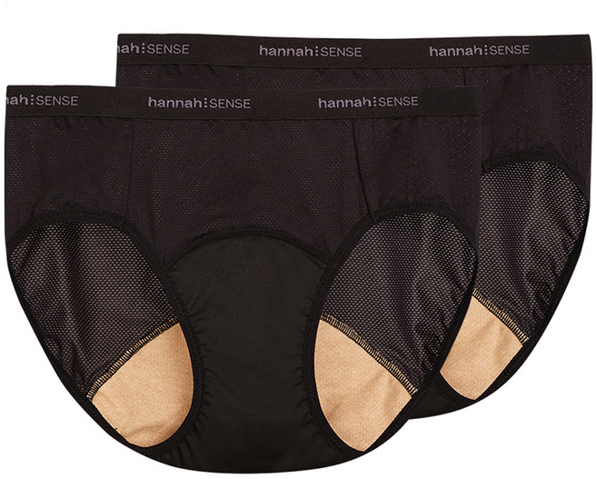 한나센스미디데일리생리팬티 블랙 M, 1개입, 2개