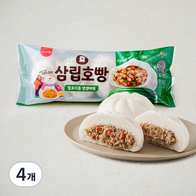 삼립호빵 발효미종 생생야채 호빵, 95g, 4개입, 4개