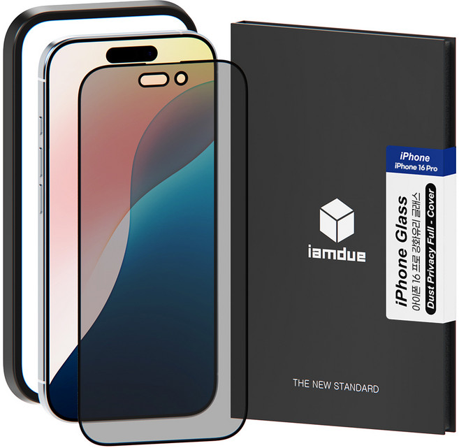 아이엠듀 사생활보호 프라이버시 풀커버 휴대폰 액정보호필름 세트, 1세트