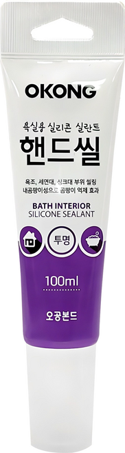 오공 욕실용 실리콘 핸드씰 투명 100ml, 1개