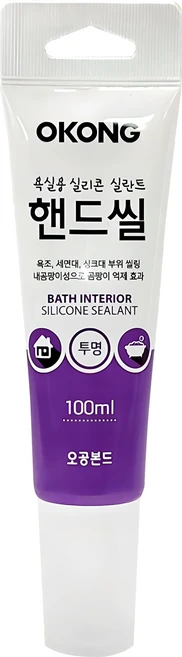 오공 욕실용 실리콘 핸드씰 투명 100ml, 1개 - 쿠팡