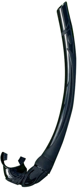 ButterFly Fish 蝴蝶魚 自由潛水J型呼吸管 SN2201 附連接環 矽膠材質 可彎折收納, 黑色