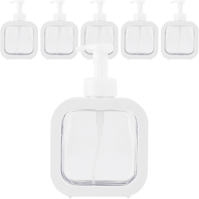 아리코 핸드워시 거품용기 디스펜서 500ml, 화이트, 6개