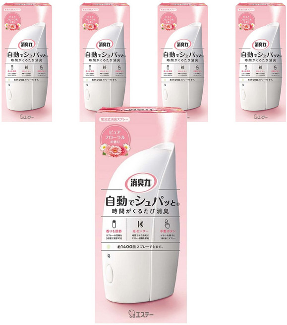 ST 雞仔牌 消臭力 自動消臭芳香噴霧機 純淨花香, 39ml, 5盒