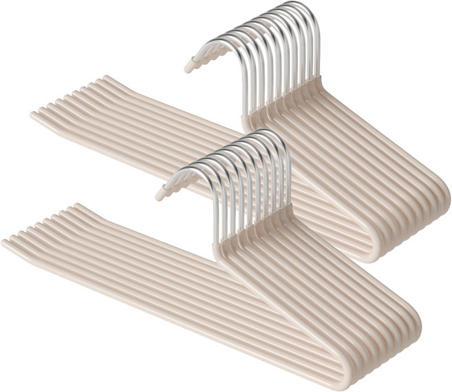 코멧 홈 논슬립 바지걸이, 베이지, 20개