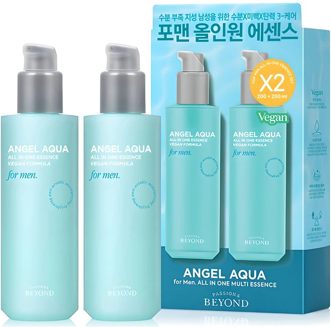 비욘드 엔젤 아쿠아 포맨 올인원 에센스, 200ml, 2개 - 쿠팡