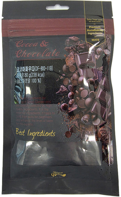 브레드가든 블랙 코코아 파우더, 80g, 1개