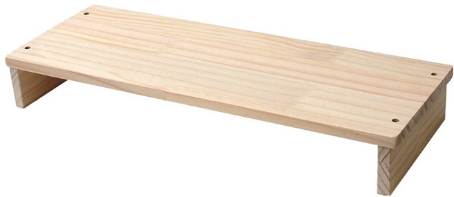 숲애 소나무 통원목 모니터 받침대 미디움 1단 75, 내츄럴, 1개