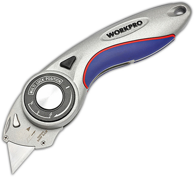 워크프로 알루미늄 고강도 정교 작업용 각도조절 폴딩 커터칼, 1개