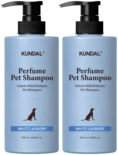 쿤달 네이처 마일드 퍼퓸 애견 샴푸 화이트런더리향, 500ml, 1개입, 2개