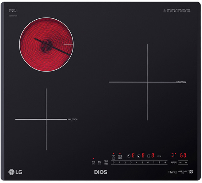 LG전자 디오스 전기레인지 인덕션 2구 하이라이트 1구 빌트인 방문설치, BEY3GST2, 프리스탠딩