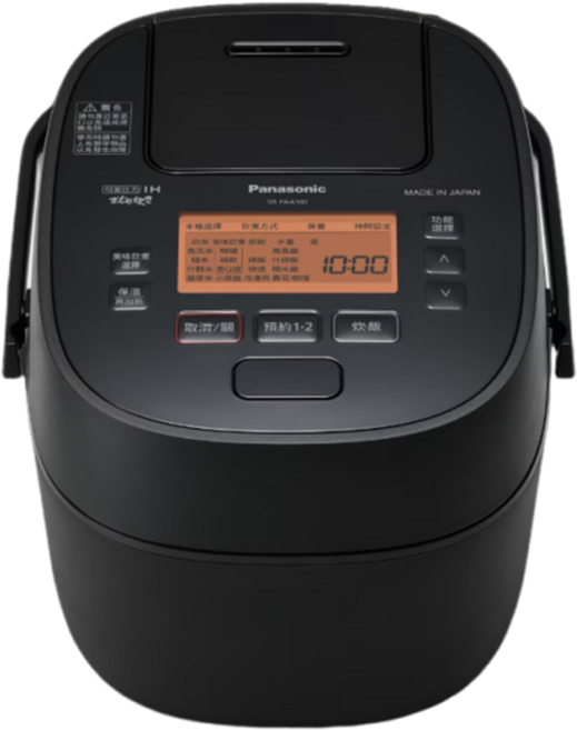 Panasonic 可變壓力IH電子鍋, SR-PAA100, 黑色