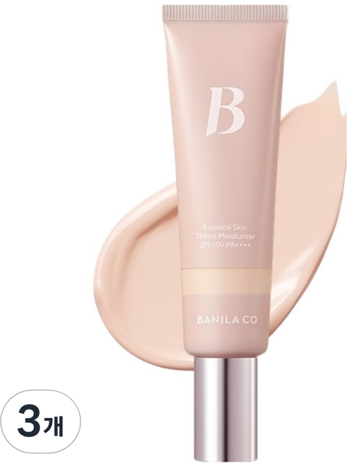 바닐라코 에센스 스킨 톤업 BB 틴티드 모이스처라이저 크림 SPF50+ PA++++, 01 로지, 35ml, 3개
