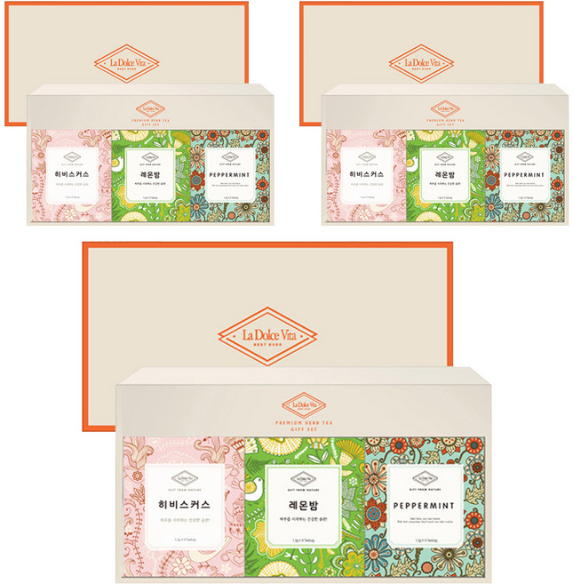 라돌체비타 프리미엄 허브차 3종 선물세트 + 쇼핑백, 3세트