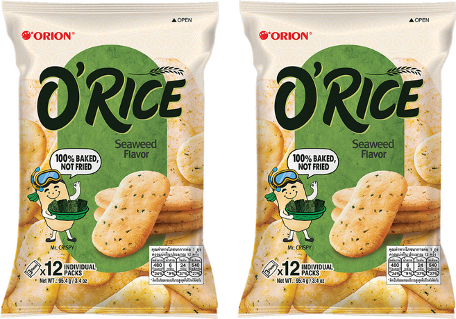 ORION 好麗友 O'RICE 米餅 海苔口味, 95.4g, 2袋