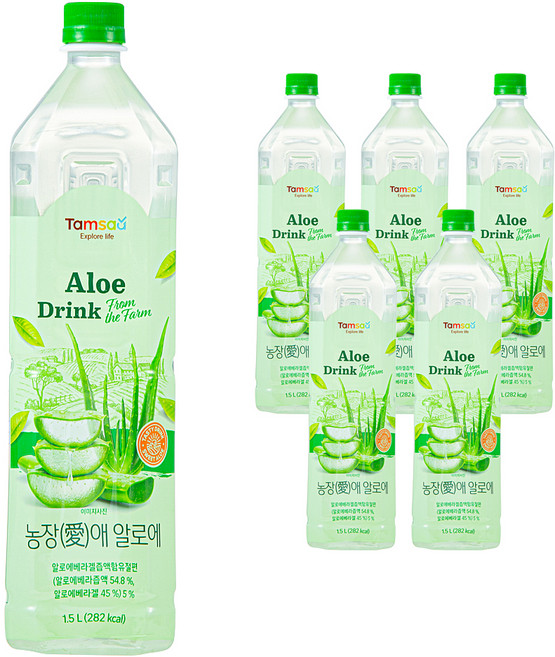 탐사 농장(愛)애 알로에, 1.5L, 6개