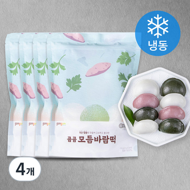 곰곰 모듬바람떡 (냉동), 24g, 30개입, 4개