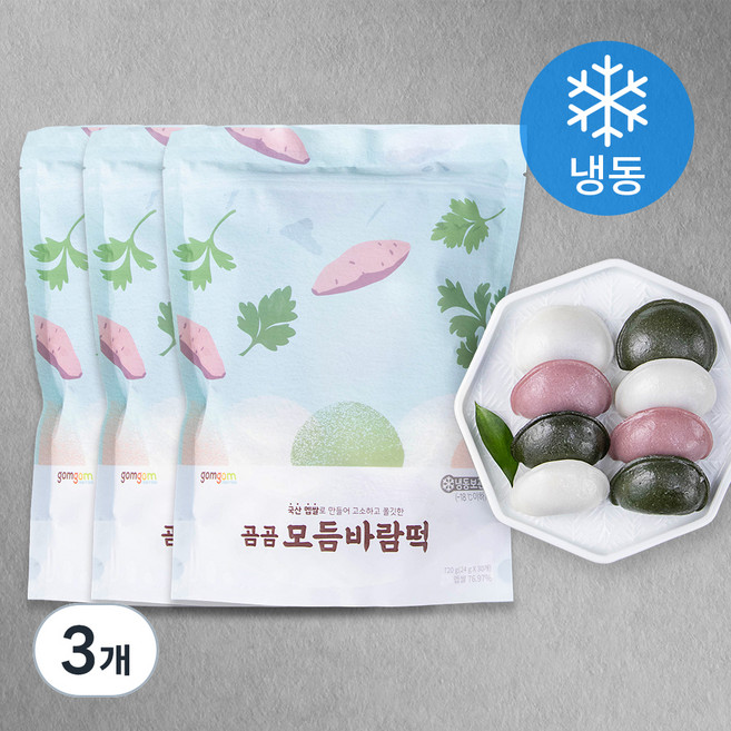곰곰 모듬바람떡 (냉동), 24g, 30개입, 3개