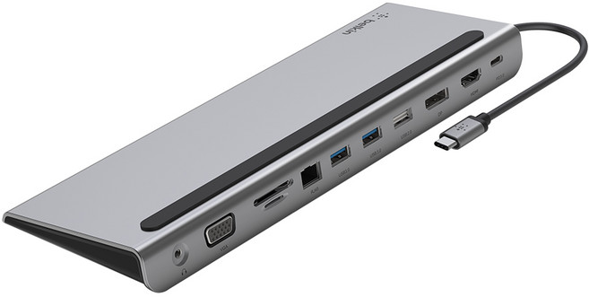 벨킨 connect USB C타입 11 in 1 멀티 포트 허브 독 INC004bt, 그레이, 1개