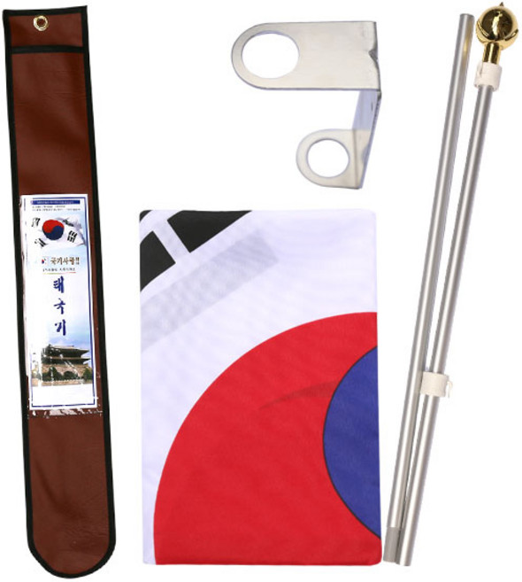 더자카 고급 가정용 태극기 + 벽꽃이포함 4종, 혼합색상, 1개