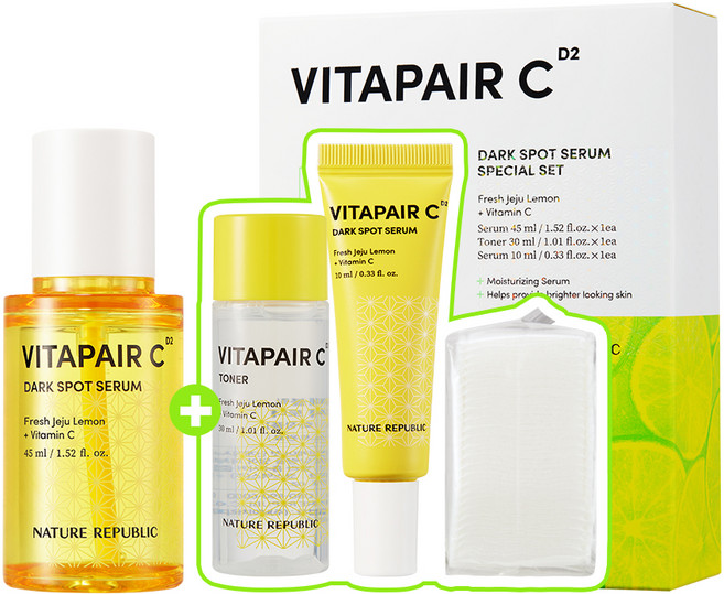 NATURE REPUBLIC VITAPAIR C亮白精華特組, 1組