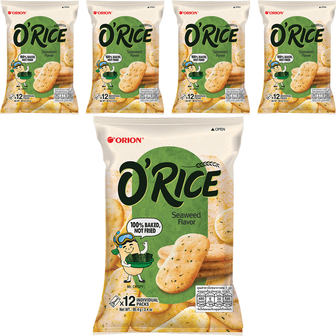 ORION 好麗友 O'RICE 米餅 海苔口味, 95.4g, 5個