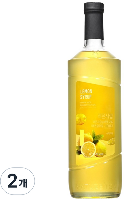 Nature Tea 檸檬糖漿, 1L, 2個