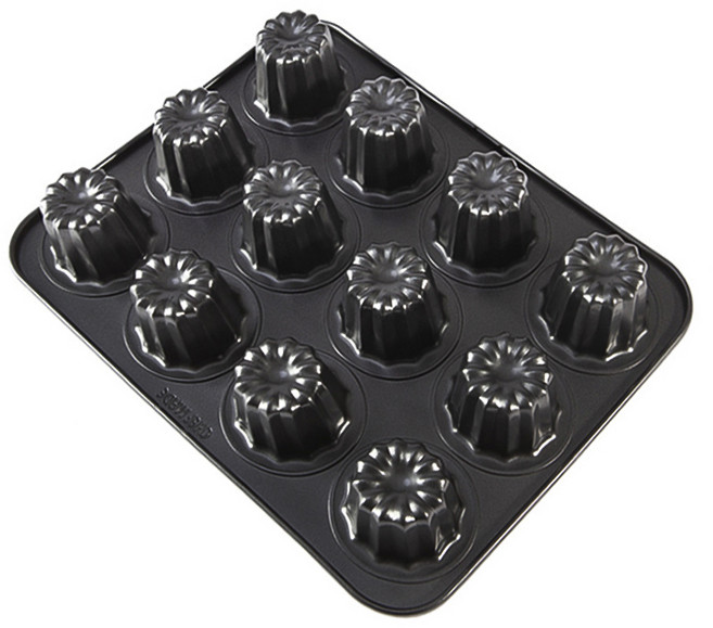 쉐프메이드 까눌레틀 팬 12구 블랙, 1개