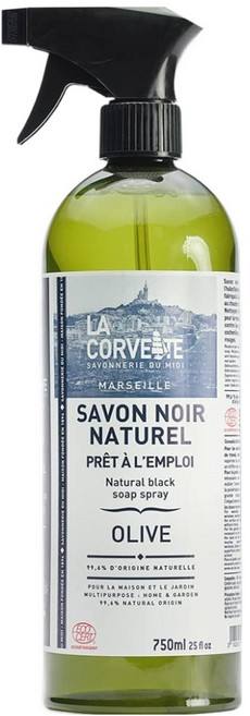 LA CORVETTE 法釩馬賽莊園 馬賽多功能黑皂噴霧 天然黑皂 橄欖油, 750ml, 1瓶