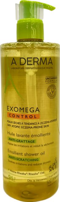 A-DERMA 艾芙美 新葉益護佳沐浴露 舒緩乾燥 適用於嬰幼童、成人、老年人, 500ml, 1瓶
