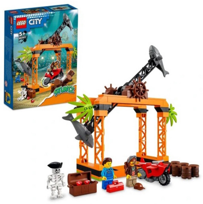 LEGO 60342 城市系列, 鯊魚攻擊特技挑戰組 The Shark Attack Stunt Challenge, 1盒