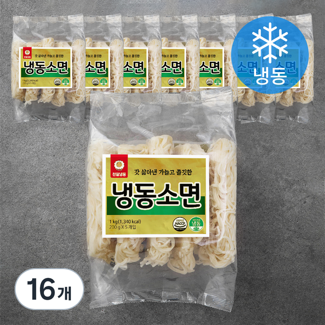 천일식품 소면 (냉동), 1kg, 16개