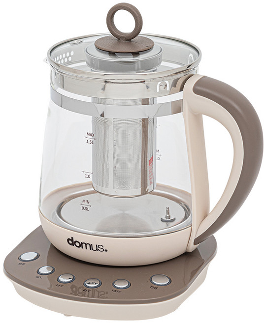 도무스 티칸 유리 보온 티포트 1.5L, DMEK-A1508GF