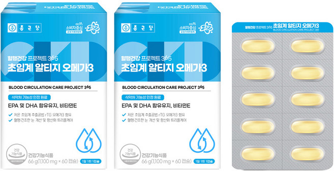Chong Kun Dang 鍾根堂 Project365超臨界rTG Omega-3膠囊, 60顆, 2個