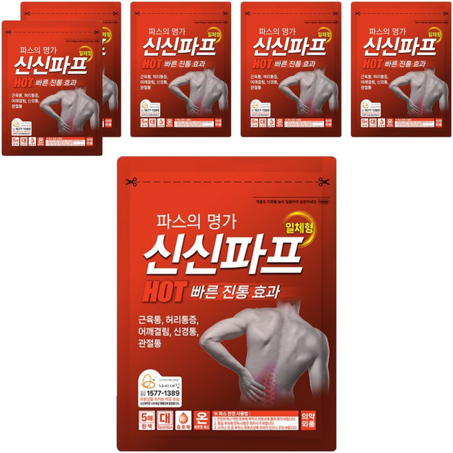 신신제약 신신파프 HOT, 5개입, 6개