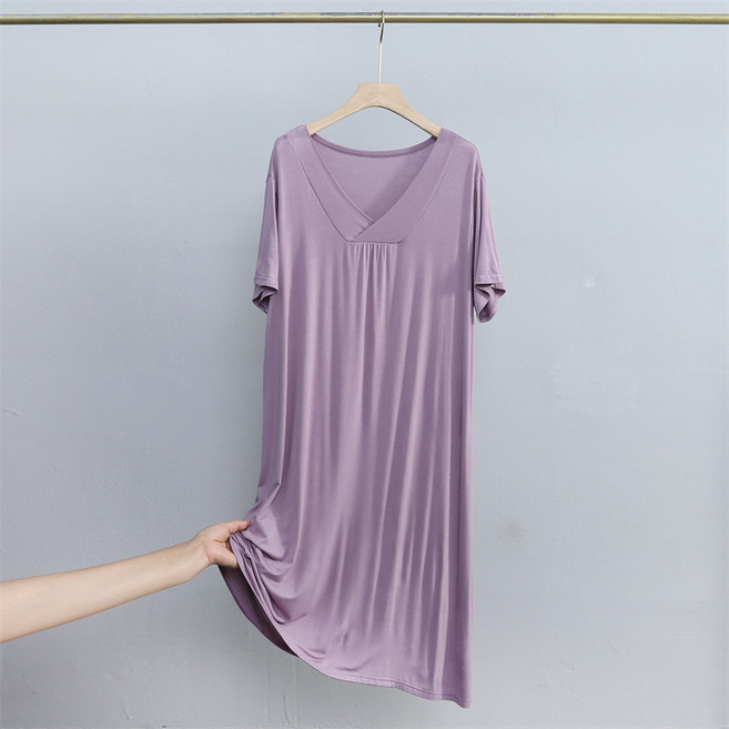 스타 셔링 브이 라인 임부 잠옷 원피스