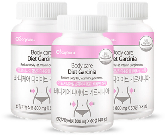 로니웰 바디케어 다이어트 가르시니아, 3개, 60정