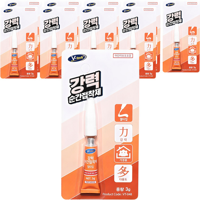 Vtech 젤타입 강력 순간 접착제, 10개