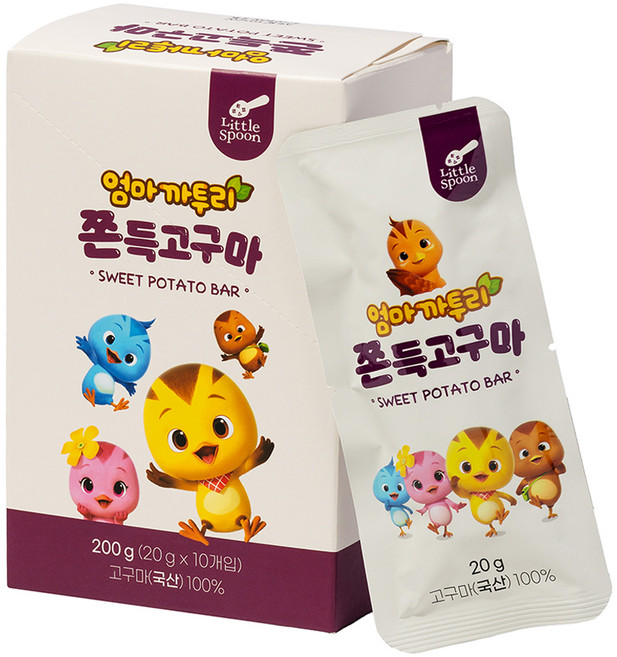 리틀스푼 엄마까투리 쫀득고구마 10p, 1개, 200g
